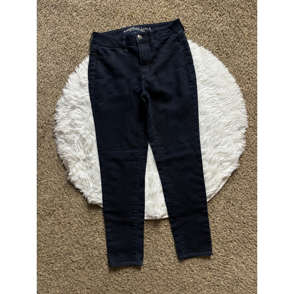American Eagle Jeans Hi-Rise Jegging Dark Wash Skinny‎ Womens Size 8